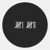 67 Meme Tally Marks Counting Slang 6 7 Brainrot Mi ラウンドシール (正面)