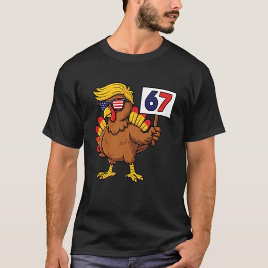 67 Meme Thanksgiving Turkey Day Six Seven Funny Tr Tシャツ (正面)