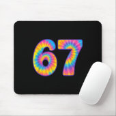 67 Meme Tie Dye Retro Six Seven マウスパッド (マウス)