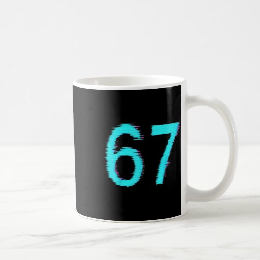 67 Meme Trending Gen Z Alpha Six Seven 6 7  コーヒーマグカップ (右)