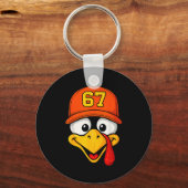 67 Meme Turkey Face Six Seven Thanksgiving 6 7 Men キーホルダー (正面)