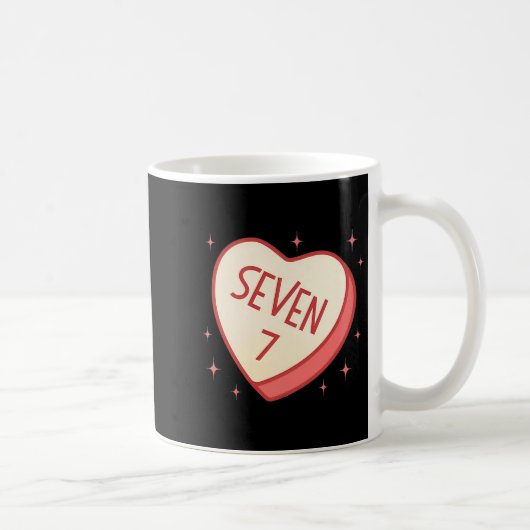 67 Meme Valentines Day Candy Heart Six Seven Match コーヒーマグカップ (右)