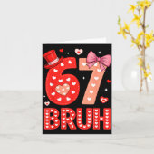 67 Meme Valentines Day Funny Six Seven Bruh Gen Al カード (黄色い花)