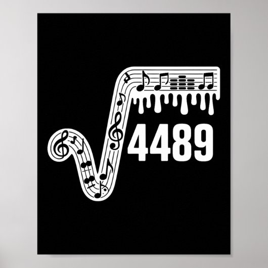 67 Music Drip Meme Square Root 4489 Slang Funny Ma ポスター (正面)
