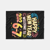 67 New Year's Eve - Happy New Year 2026-7 Funny 67 フリースブランケット (正面(横))