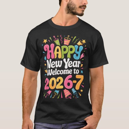 67 New Year's Eve - Happy New Year 2026-7 Funny 67 Tシャツ (正面)