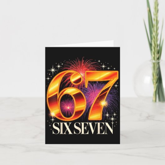 67 New Years Eve Party Pajama Shirt 6 7 Meme 67 20 カード (正面)