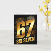 67 New Years Eve Party Pajama Shirt 6 7 Meme 67 20 カード (黄色い花)