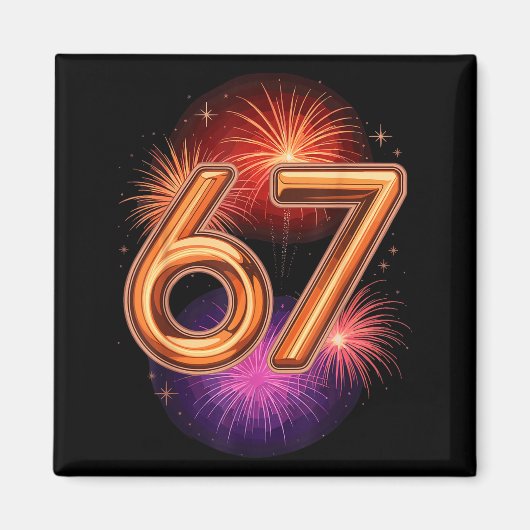 67 New Years Eve Party Pajama Shirt 6 7 Meme 67 20 マグネット (正面)