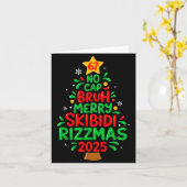 67 No Cap Bruh Skibidi Rizzmas Gen Alpha Kids Chri カード (黄色い花)