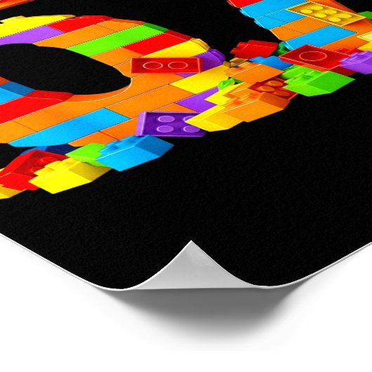 67 Number Meme Six Seven 6 7 Building Blocks Gen A ポスター (角)