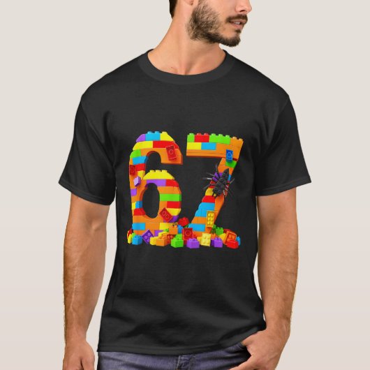67 Number Meme Six Seven 6 7 Building Blocks Gen A Tシャツ (正面)