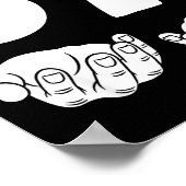 67 Number Sixty-seven Funny Hands Meme Teen Kid Ma ポスター (角)