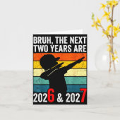 67 Nye 2026 Dabbing Boys Funny New Year Eve Six Se カード (黄色い花)