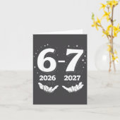 67 Nye 2026 Funny Boys Kids New Years Eve Party 6  カード (黄色い花)