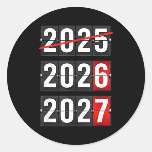 67 Nye 2026 Funny Boys Kids New Years Eve Party 6 ラウンドシール (正面)