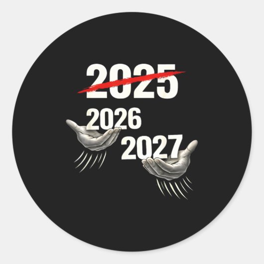 67 Nye 2026 Funny Boys Kids New Years Eve Party 6  ラウンドシール (正面)