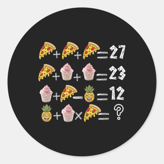 67 Order Operations Math Pemdas Funny Teacher Meme ラウンドシール (正面)