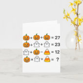 67 Order Operations Math Teacher Halloween Costume カード (黄色い花)