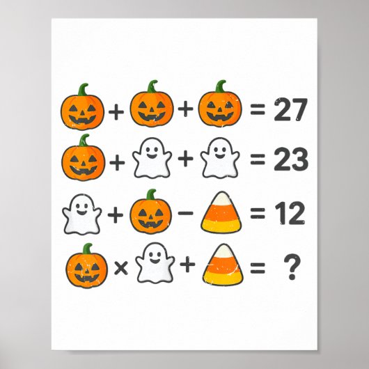 67 Order Operations Math Teacher Halloween Costume ポスター (正面)