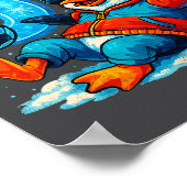 67 Penguin Soccer Funny Winter Meme Gift ポスター (角)