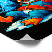 67 Penguin Soccer Funny Winter Meme Gift ポスター (角)