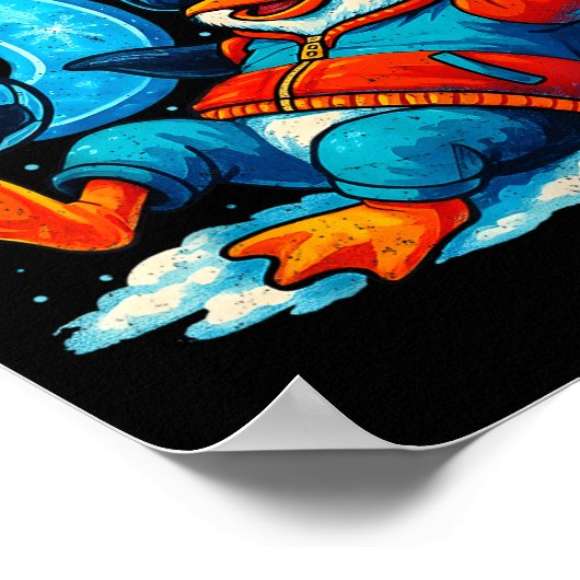 67 Penguin Soccer Funny Winter Meme Gift  ポスター (角)