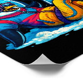 67 Penguin Soccer Funny Winter Meme Gift ポスター (角)