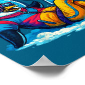 67 Penguin Soccer Funny Winter Meme Gift  ポスター (角)