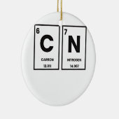 67 Periodic Table Element Chemistry Mason Meme  セラミックオーナメント (右)