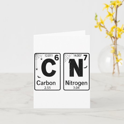 67 Periodic Table Halloween Costume Mad Scientist  カード (黄色い花)