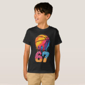 67 Player 67th Birthday Basketball Drip Number Ice Tシャツ (正面フル)