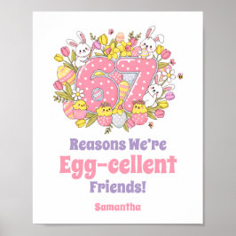 67 Reasons We’re Egg-cellent Friends! イースター ポスター