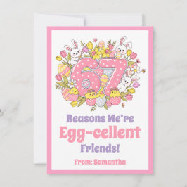 67 Reasons We’re Egg-cellent Friends! Kids Easter シーズンカード