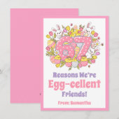 67 Reasons We’re Egg-cellent Friends! Kids Easter シーズンカード (正面/裏面)