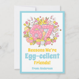 67 Reasons We’re Egg-cellent Friends! Kids Easter シーズンカード