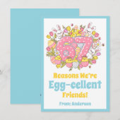67 Reasons We’re Egg-cellent Friends! Kids Easter シーズンカード (正面/裏面)