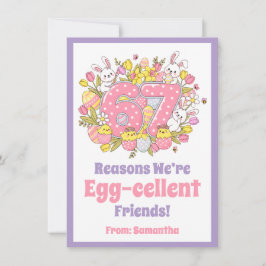 67 Reasons We’re Egg-cellent Friends! Kids Easter シーズンカード
