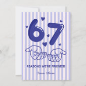 67 Reasons We’re Friends! Kids Valentine’s Day シーズンカード (正面)