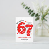 67 Red Heart Funny Valentines Card for School エンクロージャーカード (スタンド正面)