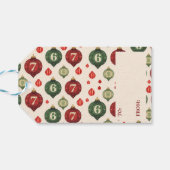 67 Retro Christmas Ornament Wrapping Paper ギフトタグ (裏面横)