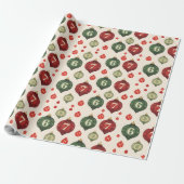 67 Retro Christmas Ornament Wrapping Paper  ラッピングペーパー (アンロールド)