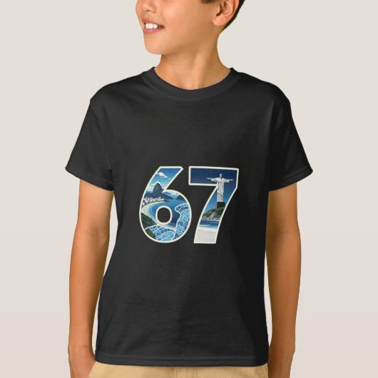 67 Rio Landmarks Illustration Tシャツ (正面)
