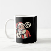 67 Santa Christmas Six Seven Meme コーヒーマグカップ (左)