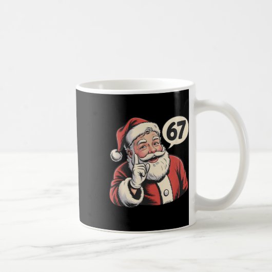 67 Santa Christmas Six Seven Meme コーヒーマグカップ (右)