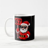 67 Santa Meme 6 7 Funny Christmas 6-7 Six Seven Xm コーヒーマグカップ (左)