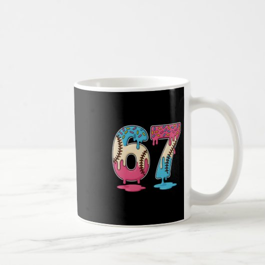 67 Sell Ice Cream Drip Meme Six Seven Gen Alpha Fu コーヒーマグカップ (右)
