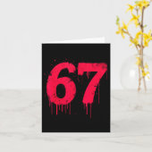 67 Shirt, 67 Meme Six Seven Men Teen Kids Funny  カード (黄色い花)