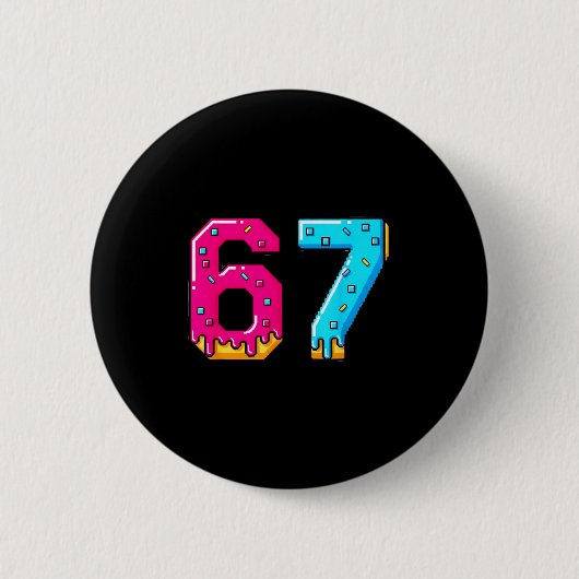 67 Shirt Baseball Life Style 101 Apparel Youth Dri 缶バッジ (正面)