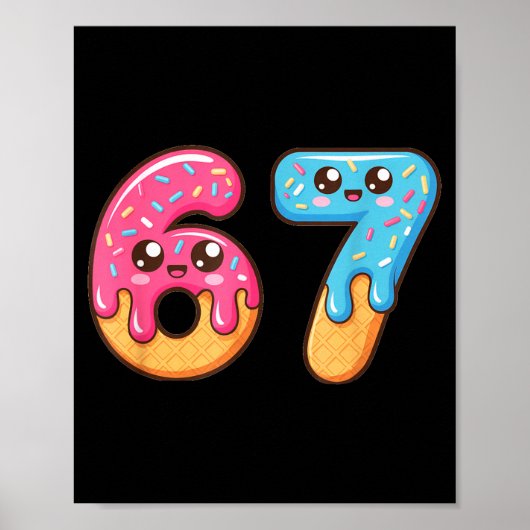 67 Shirt Baseball Lifestyle 101 Apparel Youth Drip ポスター (正面)